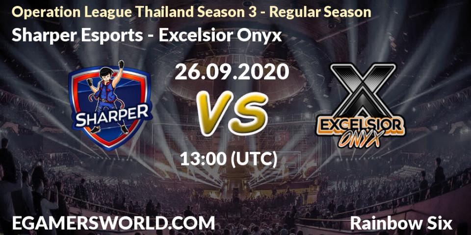 Pronósticos Sharper Esports - Excelsior Onyx. 26.09.2020 at 13:00. Operation League Thailand Season 3 - Regular Season - Rainbow Six