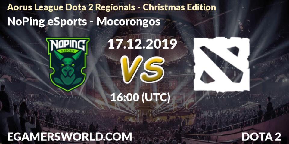 Pronósticos NoPing eSports - Mocorongos. 17.12.2019 at 16:00. Aorus League Dota 2 Regionals - Christmas Edition - Dota 2