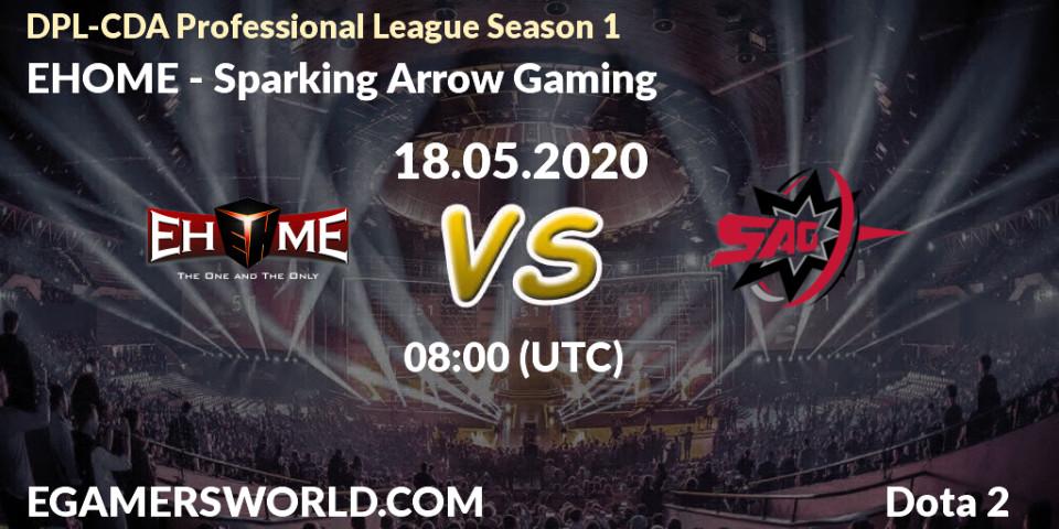 Pronósticos EHOME - Sparking Arrow Gaming. 18.05.2020 at 08:12. DPL-CDA Professional League Season 1 2020 - Dota 2