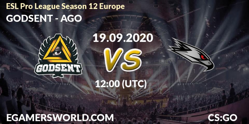 Pronósticos GODSENT - AGO. 19.09.20. ESL Pro League Season 12 Europe - CS2 (CS:GO)