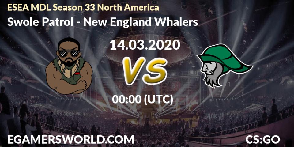 Pronósticos Swole Patrol - New England Whalers. 14.03.2020 at 00:00. ESEA MDL Season 33 North America - Counter-Strike (CS2)