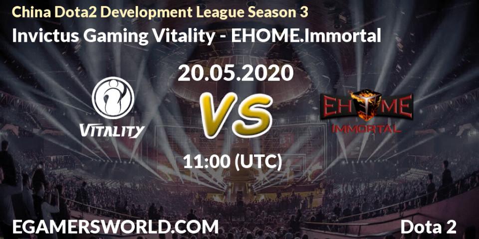 Pronósticos Invictus Gaming Vitality - EHOME.Immortal. 20.05.2020 at 10:58. China Dota2 Development League Season 3 - Dota 2