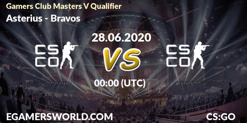 Pronósticos Asterius - Bravos. 28.06.2020 at 00:00. Gamers Club Masters V Qualifier - Counter-Strike (CS2)