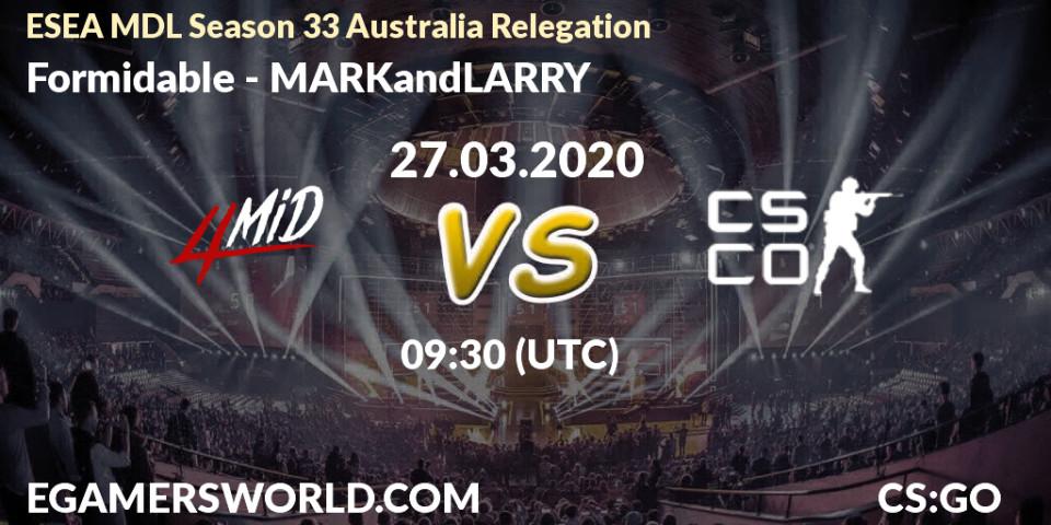 Pronósticos Mako - MARKandLARRY. 27.03.20. ESEA MDL Season 33 Australia Relegation - CS2 (CS:GO)