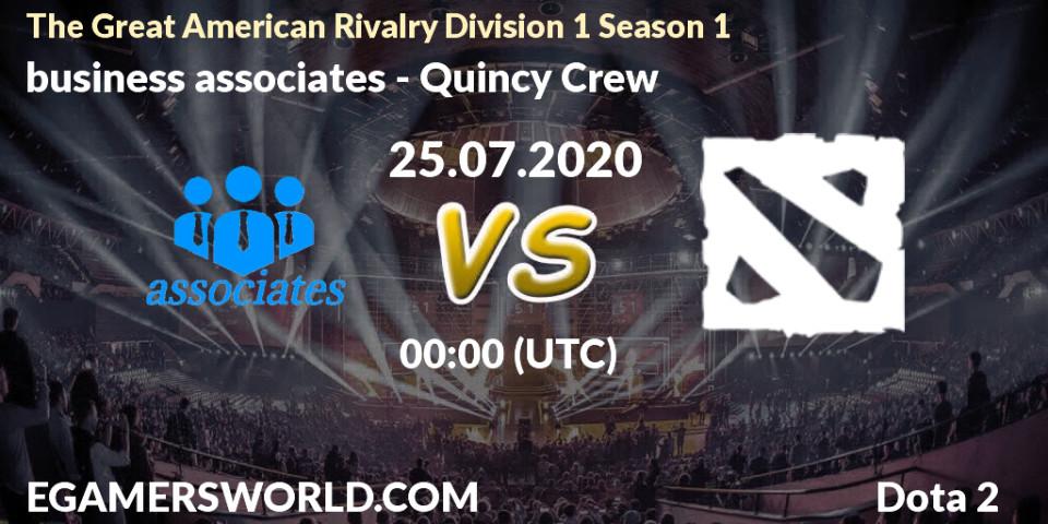 Pronósticos business associates - Quincy Crew. 25.07.2020 at 00:13. The Great American Rivalry Division 1 Season 1 - Dota 2