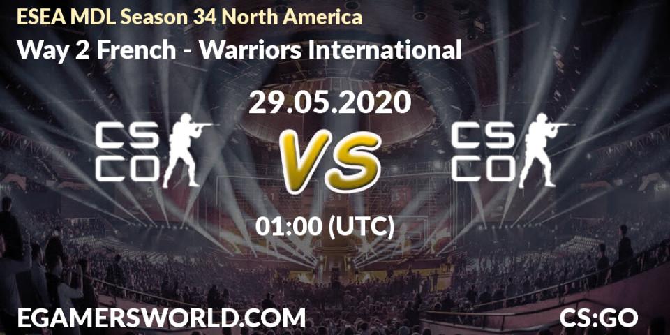 Pronósticos Way 2 French - Warriors International. 29.05.2020 at 01:00. ESEA MDL Season 34 North America - Counter-Strike (CS2)
