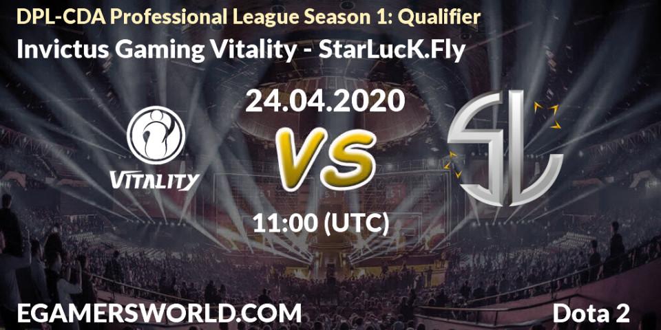 Pronósticos Invictus Gaming Vitality - StarLucK.Fly. 24.04.2020 at 07:58. DPL-CDA Professional League Season 1: Qualifier - Dota 2