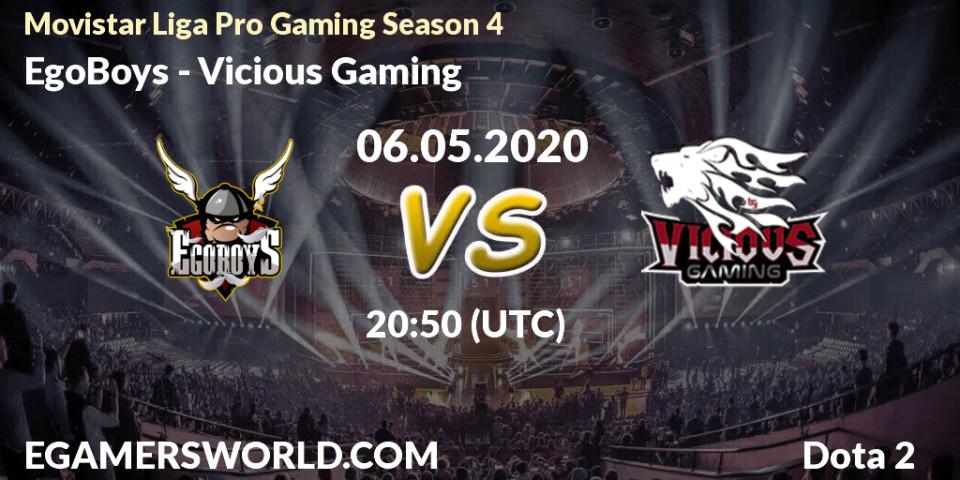Pronósticos EgoBoys - Vicious Gaming. 06.05.2020 at 21:07. Movistar Liga Pro Gaming Season 4 - Dota 2