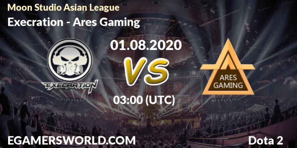 Pronósticos Execration - Ares Gaming. 01.08.20. Moon Studio Asian League - Dota 2