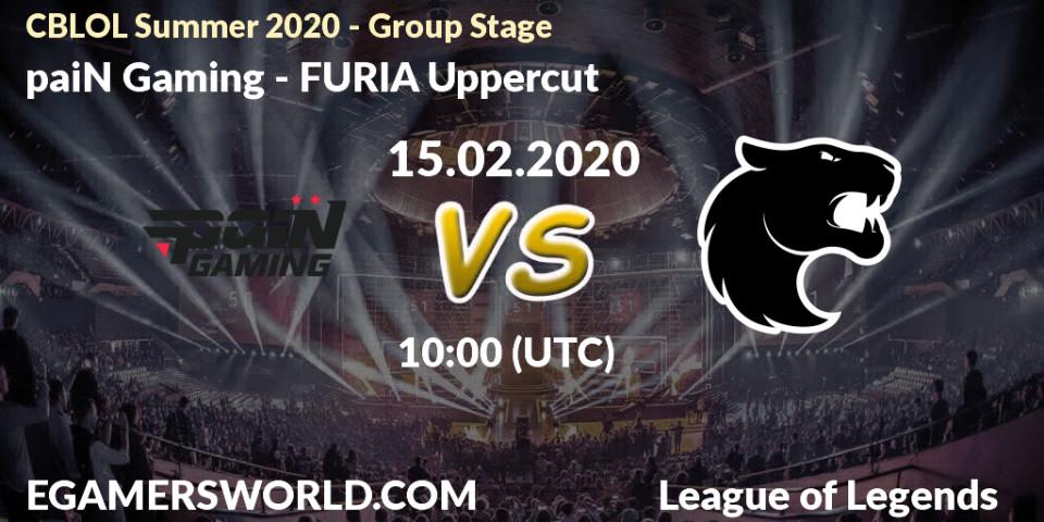 Pronósticos paiN Gaming - FURIA Uppercut. 29.02.20. CBLOL Summer 2020 - Group Stage - LoL