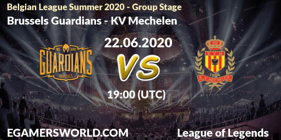 Pronósticos Brussels Guardians - KV Mechelen. 22.06.20. Belgian League Summer 2020 - Group Stage - LoL