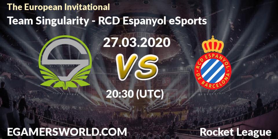 Pronósticos Team Singularity - RCD Espanyol eSports. 27.03.20. The European Invitational - Rocket League