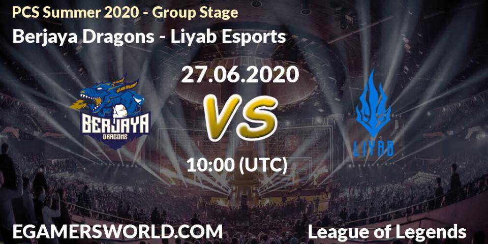 Pronósticos Berjaya Dragons - Liyab Esports. 27.06.2020 at 10:00. PCS Summer 2020 - Group Stage - LoL