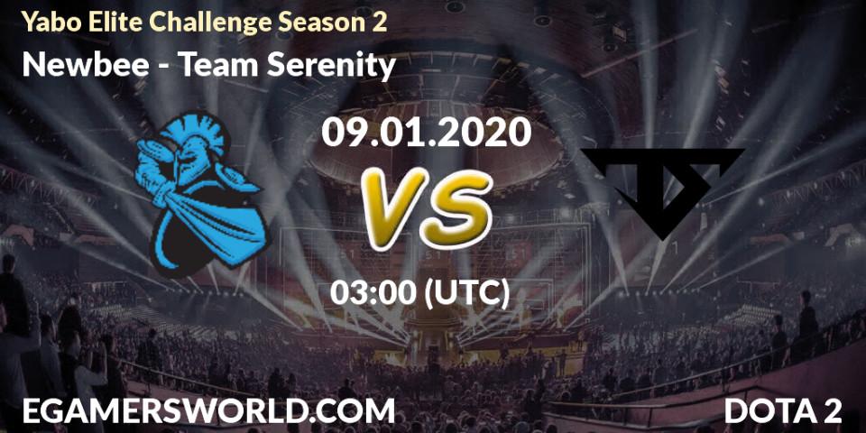 Pronósticos Newbee - Team Serenity. 09.01.20. Yabo Elite Challenge Season 2 - Dota 2