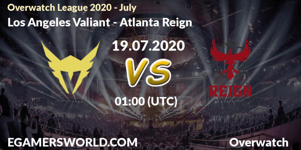 Pronósticos Los Angeles Valiant - Atlanta Reign. 18.07.2020 at 23:30. Overwatch League 2020 - July - Overwatch