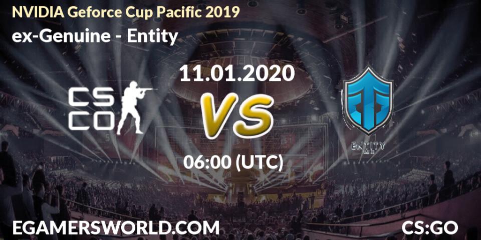Pronósticos ex-Genuine - Entity. 11.01.20. NVIDIA Geforce Cup Pacific 2019 - CS2 (CS:GO)
