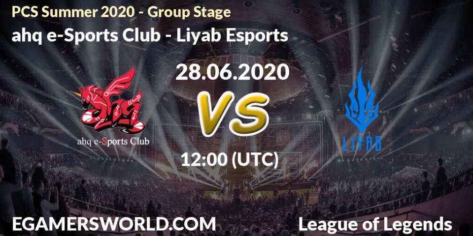 Pronósticos ahq e-Sports Club - Liyab Esports. 28.06.2020 at 12:00. PCS Summer 2020 - Group Stage - LoL