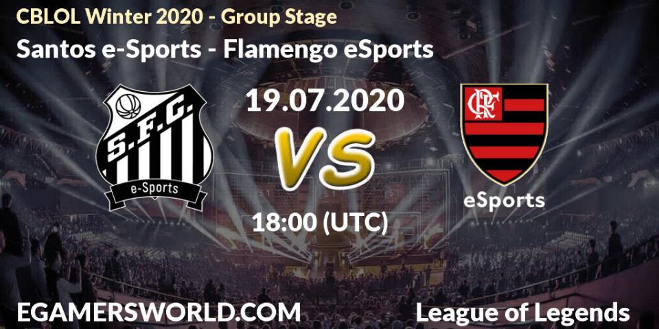 Pronósticos Santos e-Sports - Flamengo eSports. 19.07.20. CBLOL Winter 2020 - Group Stage - LoL