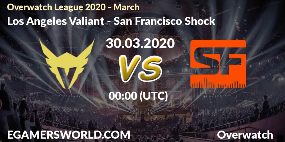 Pronósticos Los Angeles Valiant - San Francisco Shock. 30.03.20. Overwatch League 2020 - March - Overwatch
