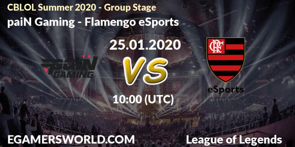 Pronósticos paiN Gaming - Flamengo eSports. 25.01.20. CBLOL Summer 2020 - Group Stage - LoL