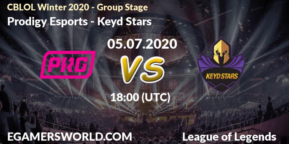 Pronósticos Prodigy Esports - Keyd Stars. 05.07.20. CBLOL Winter 2020 - Group Stage - LoL