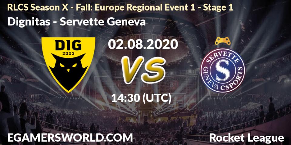 Pronósticos Dignitas - Servette Geneva. 02.08.20. RLCS Season X - Fall: Europe Regional Event 1 - Stage 1 - Rocket League