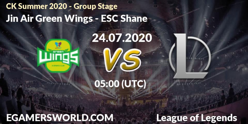 Pronósticos Jin Air Green Wings - ESC Shane. 24.07.20. CK Summer 2020 - Group Stage - LoL