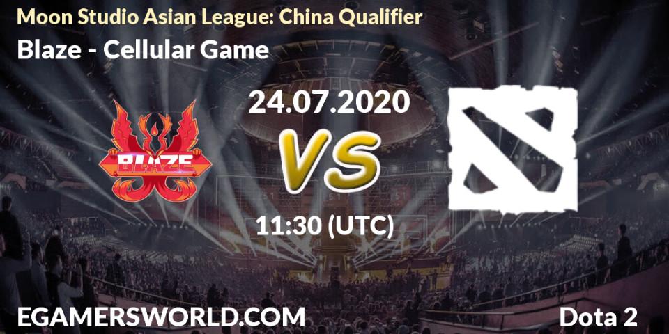 Pronósticos Blaze - Cellular Game. 24.07.2020 at 11:41. Moon Studio Asian League: China Qualifier - Dota 2