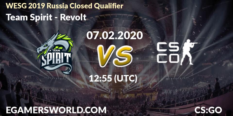 Pronósticos Team Spirit - Revolt. 07.02.2020 at 12:55. WESG 2019 Russia Closed Qualifier - Counter-Strike (CS2)