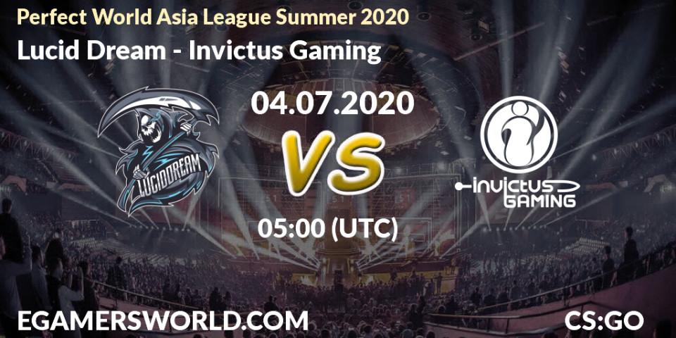Pronósticos Lucid Dream - Invictus Gaming. 04.07.20. Perfect World Asia League Summer 2020 - CS2 (CS:GO)