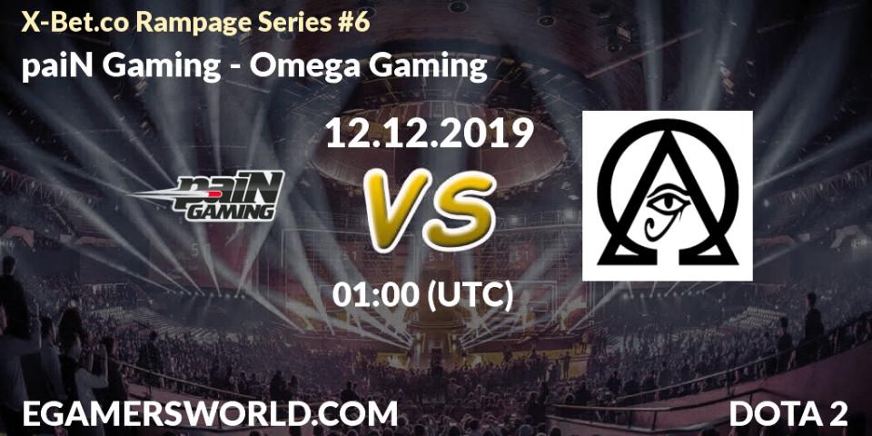 Pronósticos paiN Gaming - Omega Gaming. 12.12.19. X-Bet.co Rampage Series #6 - Dota 2