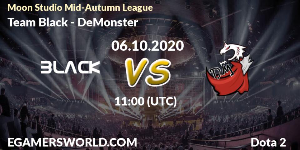 Pronósticos Team Black - DeMonster. 06.10.20. Moon Studio Mid-Autumn League - Dota 2