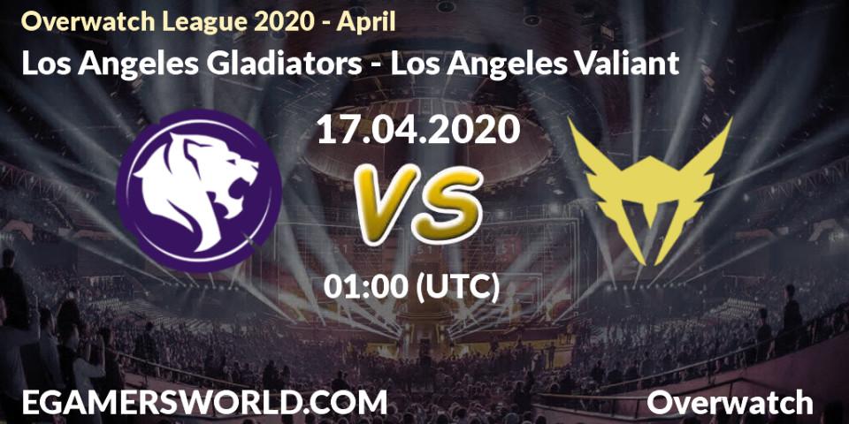 Pronósticos Los Angeles Gladiators - Los Angeles Valiant. 17.04.20. Overwatch League 2020 - April - Overwatch