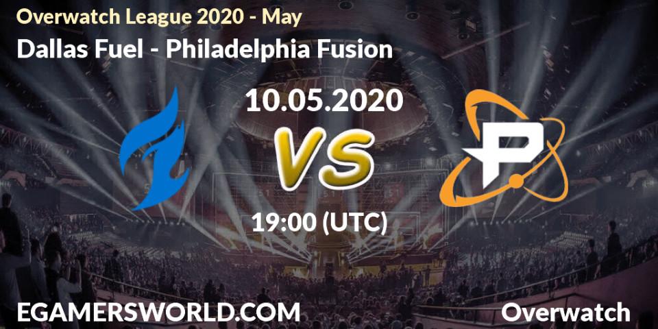 Pronósticos Dallas Fuel - Philadelphia Fusion. 10.05.20. Overwatch League 2020 - May - Overwatch