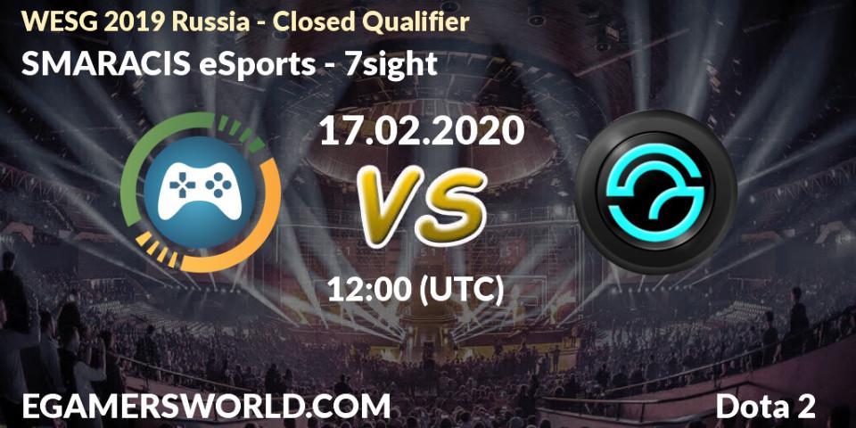 Pronósticos SMARACIS eSports - 7sight. 17.02.20. WESG 2019 Russia - Closed Qualifier - Dota 2