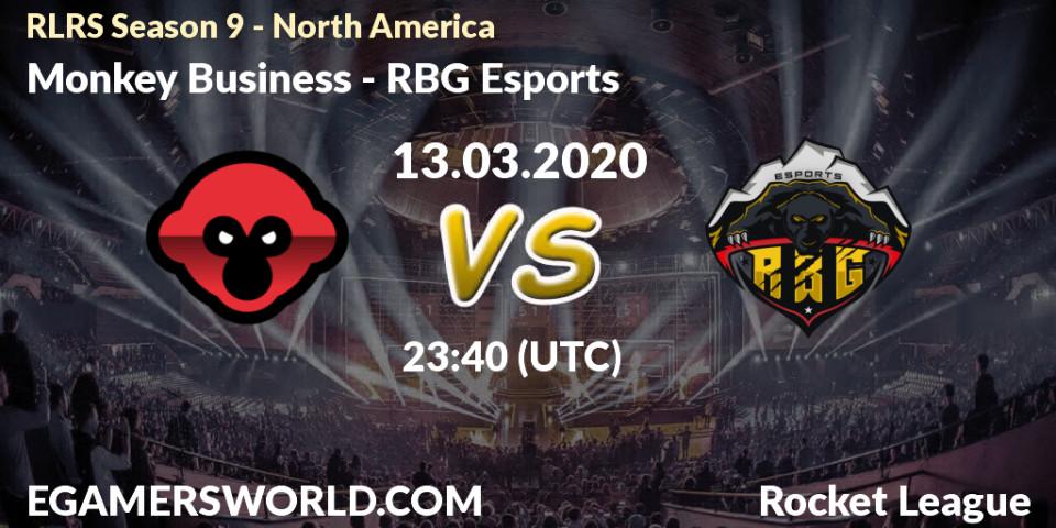 Pronósticos Monkey Business - RBG Esports. 13.03.20. RLRS Season 9 - North America - Rocket League