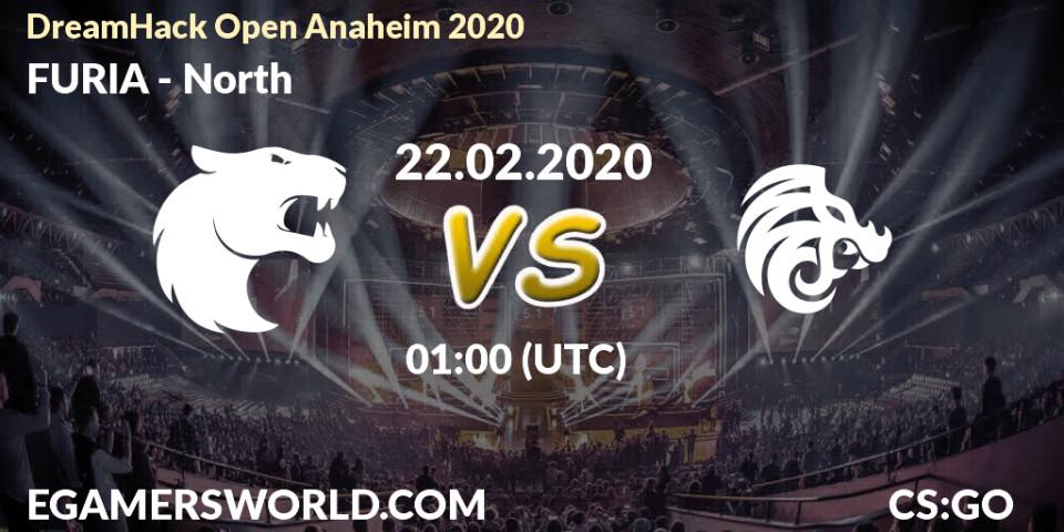 Pronósticos FURIA - North. 22.02.20. DreamHack Open Anaheim 2020 - CS2 (CS:GO)
