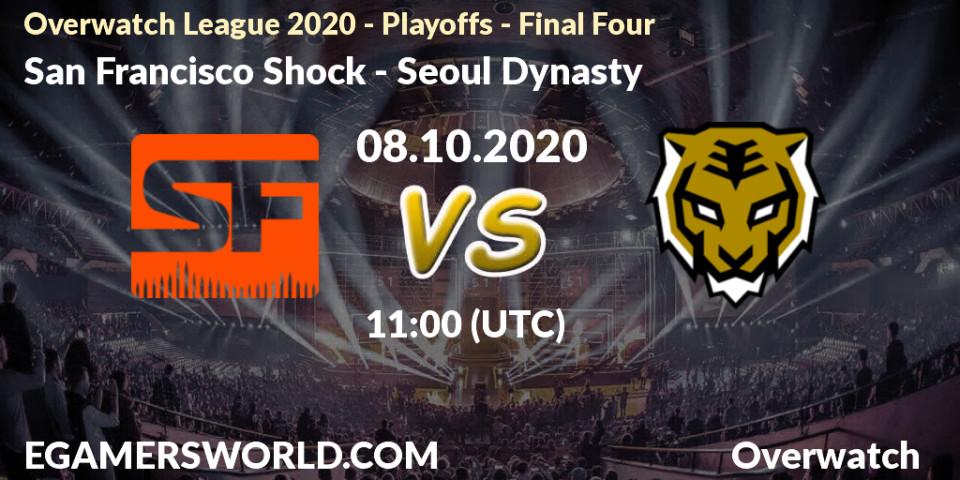 Pronósticos San Francisco Shock - Seoul Dynasty. 08.10.20. Overwatch League 2020 - Playoffs - Final Four - Overwatch
