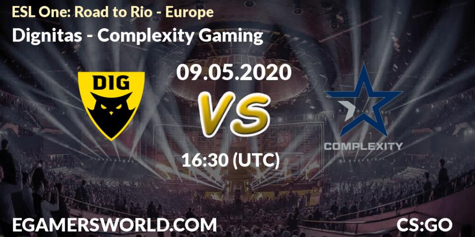 Pronósticos Dignitas - Complexity Gaming. 09.05.20. ESL One: Road to Rio - Europe - CS2 (CS:GO)