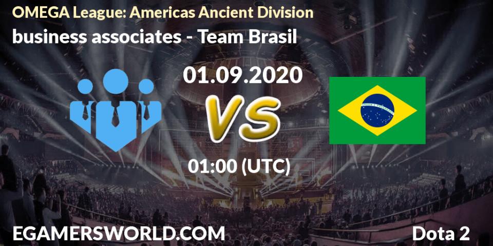 Pronósticos business associates - Team Brasil. 01.09.20. OMEGA League: Americas Ancient Division - Dota 2