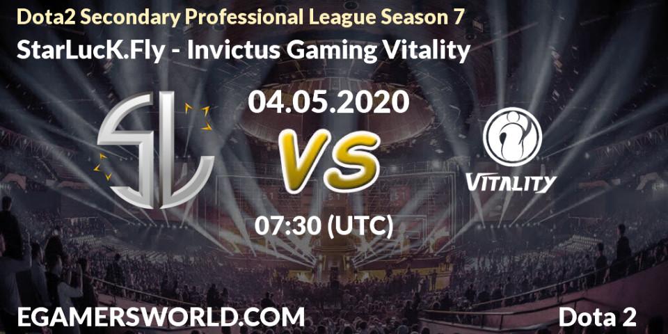 Pronósticos StarLucK.Fly - Invictus Gaming Vitality. 04.05.2020 at 07:25. Dota2 Secondary Professional League 2020 - Dota 2
