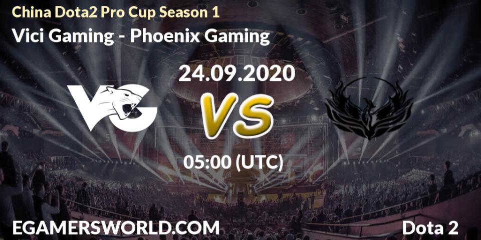 Pronósticos Vici Gaming - Phoenix Gaming. 24.09.2020 at 05:02. China Dota2 Pro Cup Season 1 - Dota 2