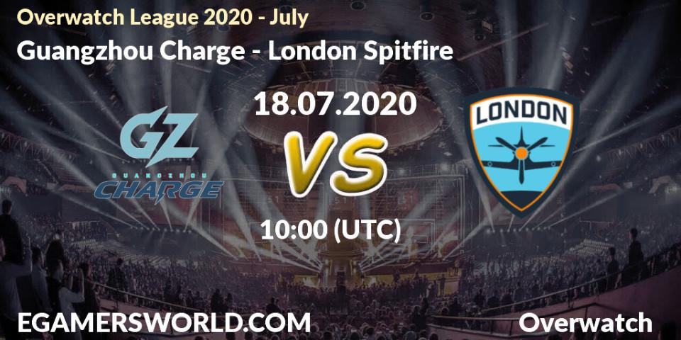 Pronósticos Guangzhou Charge - London Spitfire. 18.07.20. Overwatch League 2020 - July - Overwatch