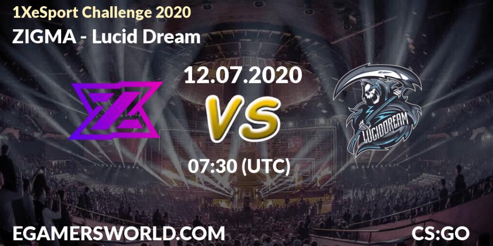 Pronósticos ZIGMA - Lucid Dream. 12.07.20. 1XeSport Challenge 2020 - CS2 (CS:GO)