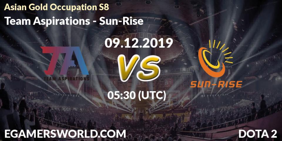 Pronósticos Team Aspirations - Sun-Rise. 08.12.19. Asian Gold Occupation S8 - Dota 2