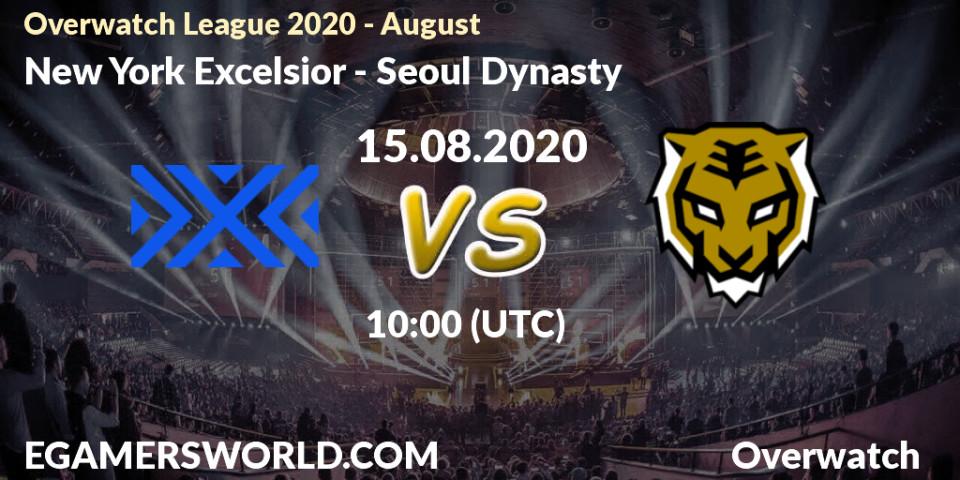 Pronósticos New York Excelsior - Seoul Dynasty. 15.08.2020 at 08:00. Overwatch League 2020 - August - Overwatch