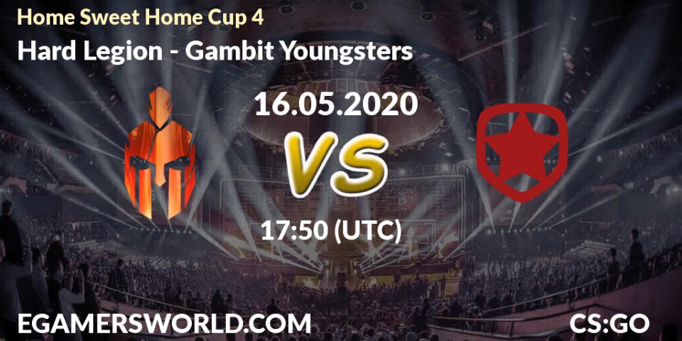 Pronósticos Hard Legion - Gambit Youngsters. 16.05.20. #Home Sweet Home Cup 4 - CS2 (CS:GO)
