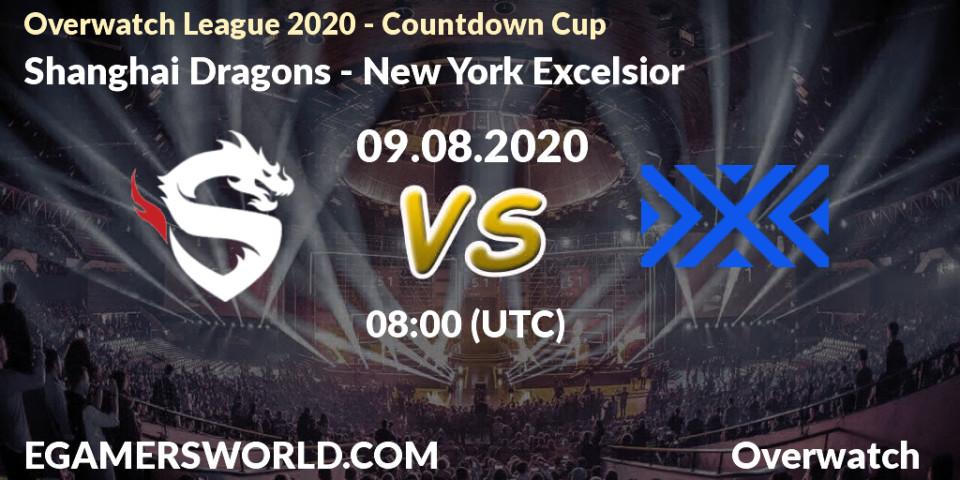 Pronósticos Shanghai Dragons - New York Excelsior. 09.08.2020 at 08:00. Overwatch League 2020 - Countdown Cup - Overwatch