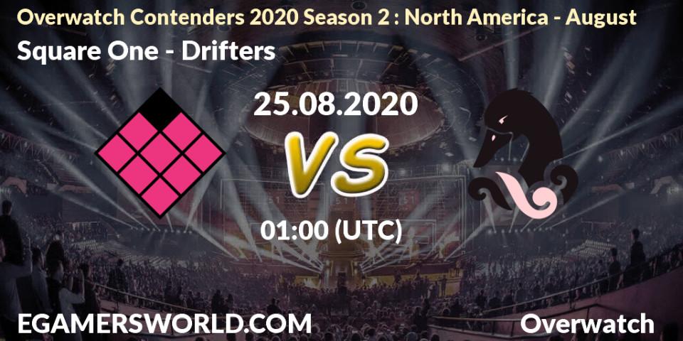 Pronósticos Square One - Drifters. 25.08.20. Overwatch Contenders 2020 Season 2: North America - August - Overwatch