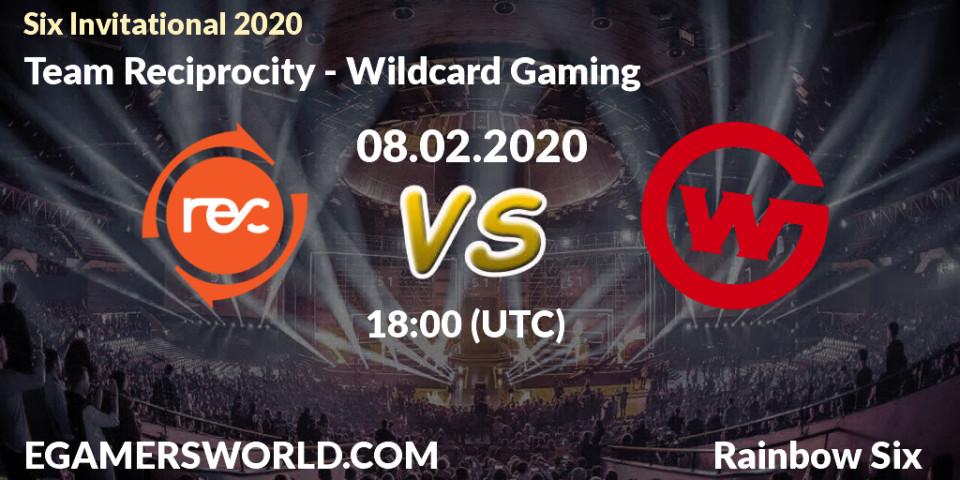Pronósticos Team Reciprocity - Wildcard Gaming. 08.02.20. Six Invitational 2020 - Rainbow Six